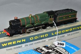 A BOXED WRENN RAILWAYS 00 GAUGE CASTLE CLASS LOCOMOTIVE, 'Devizes Castle' No 7002, G.W.R lined green