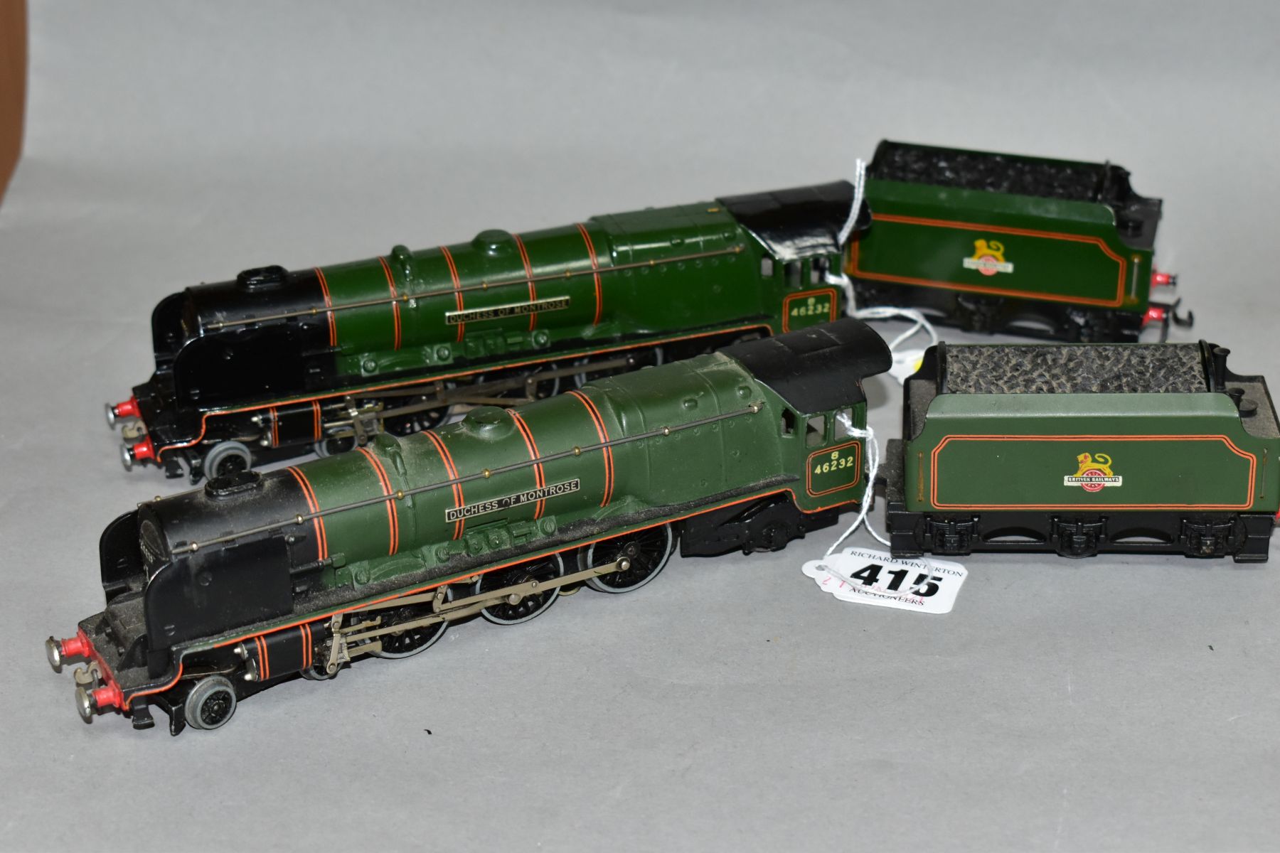 TWO UNBOXED HORNBY DUBLO DUCHESS CLASS LOCOMOTIVES, 'Duchess of Montrose' No 46232 (EDL12), both