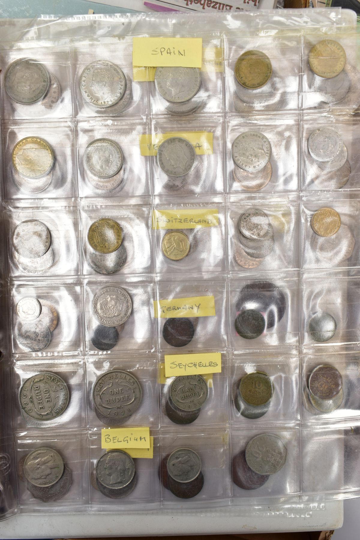 A LARGE COLLECTION OF MAINLY 20TH CENTURY COINAGE to include two coin cases, two albums, world - Image 4 of 6