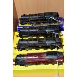 FOUR HORNBY DUBLO CLASS 4MT STANDARD TANK LOCOMOTIVES, two x No 80033 (2218), No 80054 (EDL18),