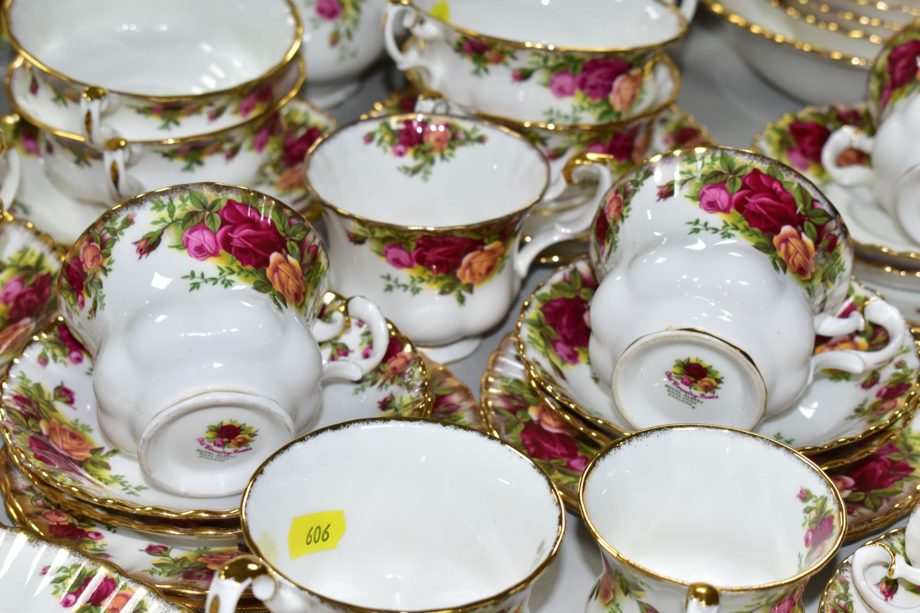 ROYAL ALBERT 'OLD COUNTRY ROSES' comprising two cake plates, two tureens, oval meat platter, gravy - Image 8 of 14