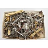 A BOX OF ASSORTED FLEXI LINK WATCH STRAPS, to include a large quantity of stainless steel and gilt