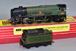 A BOXED HORNBY DUBLO REBUILT WEST COUNTRY CLASS LOCOMOTIVE, 'Dorchester' No 34042, B R lined green