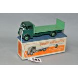 A BOXED DINKY SUPERTOYS GUY FLAT TRUCK WITH TAILBOARD, No.513, dark green cab and chassis, mid green