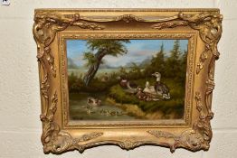 WILHELM OERTEL (GERMAN 1870-1933), a pair of oils on board depicting ducks and ducklings in a