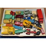 A QUANTITY OF UNBOXED AND ASSORTED PLAYWORN DIECAST VEHICLES, to include Dinky Toys Austin Devon,