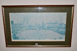 L.S. LOWRY (1887-1976) 'LANCASHIRE LEAGUE CRICKET MATCH', a limited edition print published by the