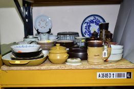 A QUANTITY OF ASSORTED DENBY POTTERY, several part sets, patterns include Arabesque, Avignon,