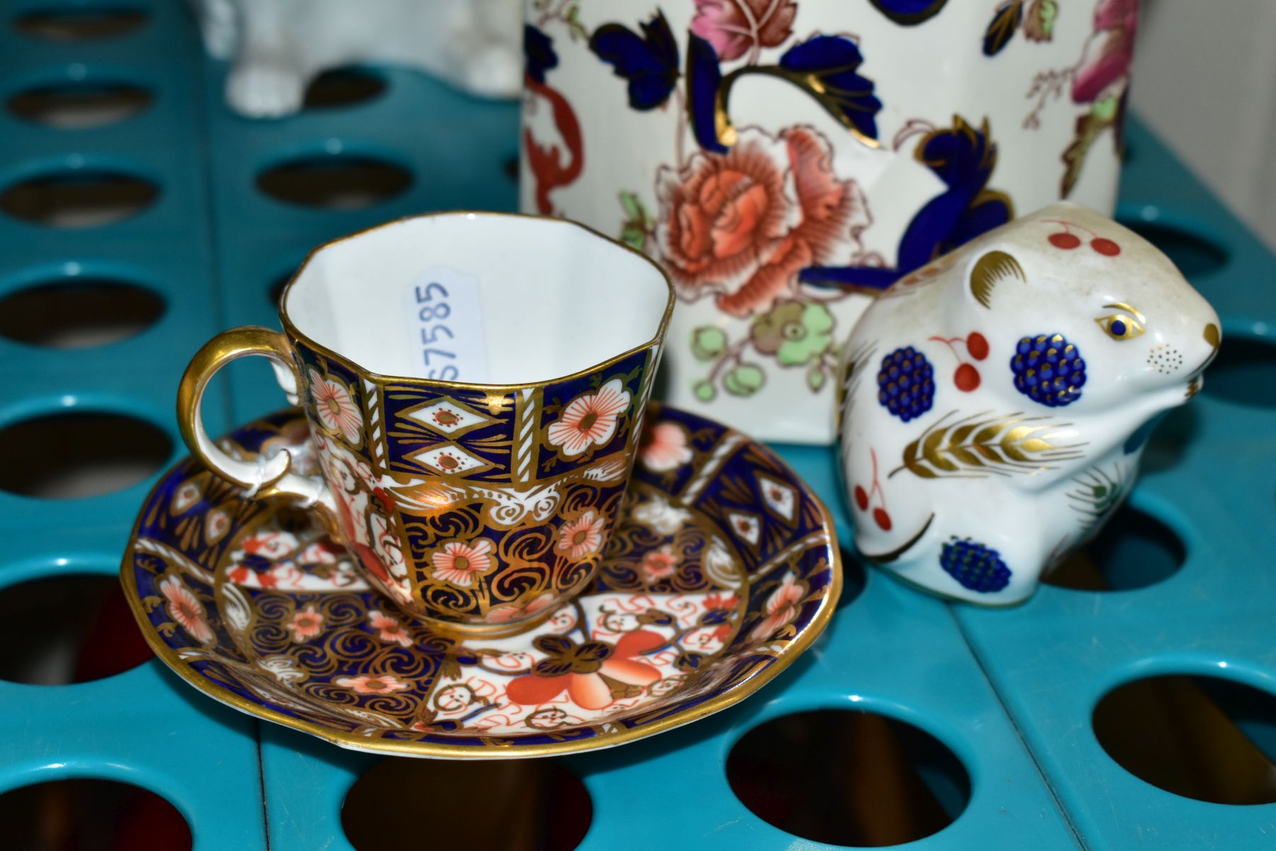 CERAMICS AND SILVER comprising a Royal Crown Derby Harvest Mouse (no stopper), teacup and saucer, - Image 10 of 10