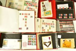 A LARGE BOX OF STAMPS WITH FIRST DAY COVERS, 1977 Commonwealth Silver Jubilee types, useful GB and