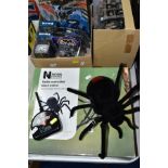 A BOXED NATURAL HISTORY MUSEUM RADIO CONTROLLED BLACK WIDOW SPIDER, not tested but appears