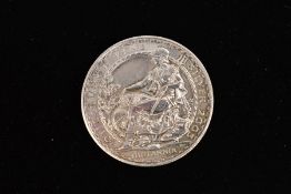 A SILVER BRITANNIA TWO POUND COIN 1oz 2005