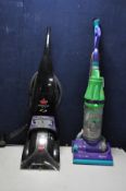 A BISSELL CARPET WASHER with upholstery attachment and a Dyson DC07 upright vacuum cleaner (2)