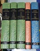THE FOLIO SOCIETY TOLKIEN, five books, The Silmarillion edited by Christopher Tolkien,