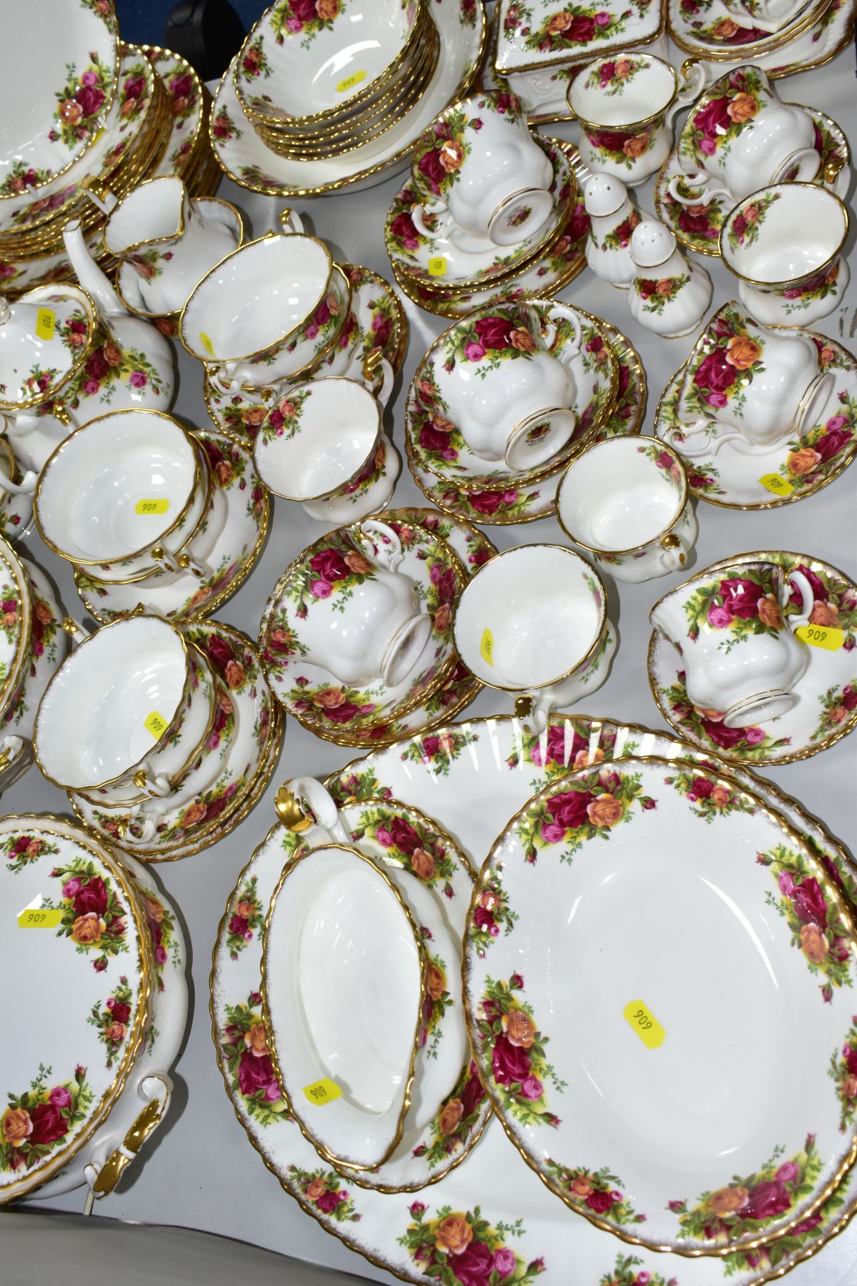 ROYAL ALBERT 'OLD COUNTRY ROSES' comprising two cake plates, two tureens, oval meat platter, gravy - Image 13 of 14