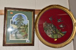 A BOX AND LOOSE NEEDLEWORK PICTURES AND MODERN SAMPLERS, ETC, to include four Anne Harrison mixed