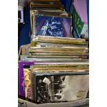 TWO TRAYS CONTAINING OVER ONE HUNDRED AND THIRTY LPs of Heavy Rock, Blues and Prog Rock including