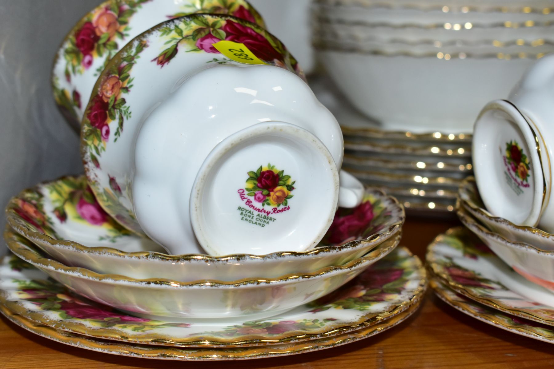 ROYAL ALBERT 'OLD COUNTRY ROSES' comprising two tier cake stand (with a box), a cake/sandwich plate, - Image 2 of 6