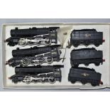 THREE UNBOXED HORNBY DUBLO CLASS 8F LOCOMOTIVES, No 48073 and 48109 (x2), B.R black livery (2224 &