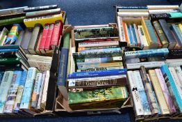 BOOKS, a collection of approximately 130, mainly hardback, titles in five boxes consisting of