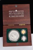 AUSTRALIA 1991 PRECIOUS METALS PROOF SET CONTAINING FIVE DOLLAR COINS to include silver 1991 1oz