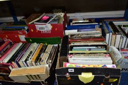 BOOKS, collection of approximately one hundred and thirty titles in seven boxes, the majority