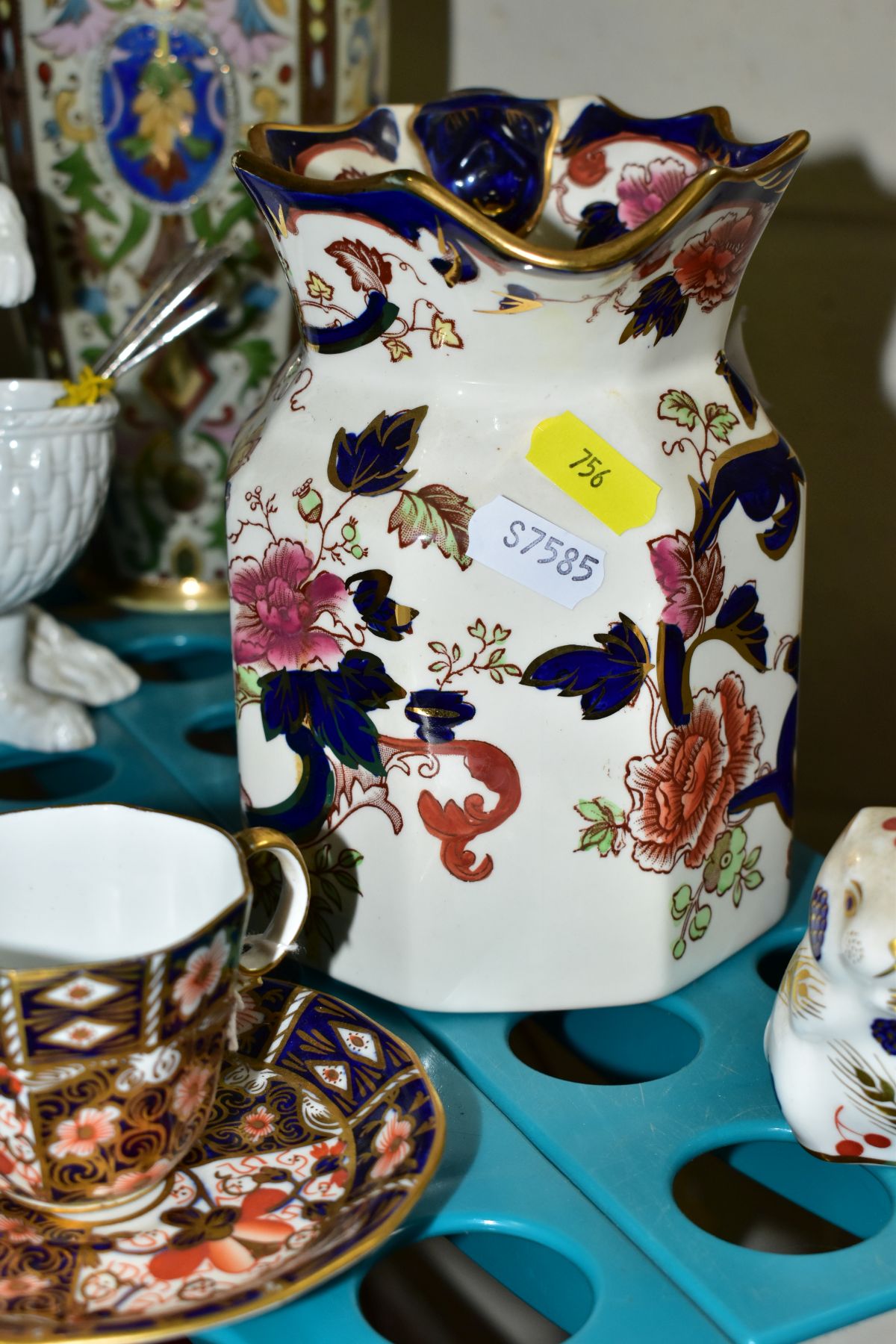 CERAMICS AND SILVER comprising a Royal Crown Derby Harvest Mouse (no stopper), teacup and saucer, - Image 4 of 10