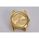 A GENTS TISSOT SWISS AUTOMATIC WRISTWATCH, a.f round gold dial signed 'Tissot Swiss, Automatic