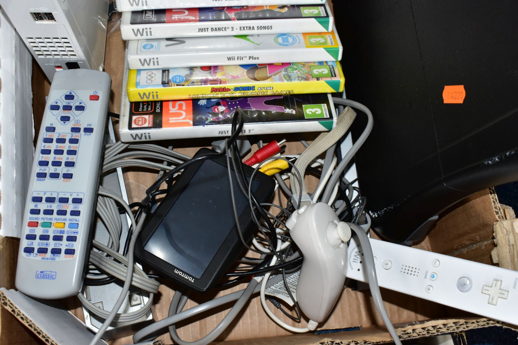 A NINTENDO WII CONSOLE, not tested, balance board, transformer, controllers, quantity of games - Image 3 of 4