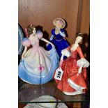 THREE ROYAL DOULTON LADY FIGURES, comprising 'Stephanie' HN2811, 'Figure of the Year - Mary',