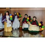 FOUR ROYAL DOULTON BALLOON RELATED FIGURES/TEAPOT, comprising Balloon Lady HN2935 (slight nibble