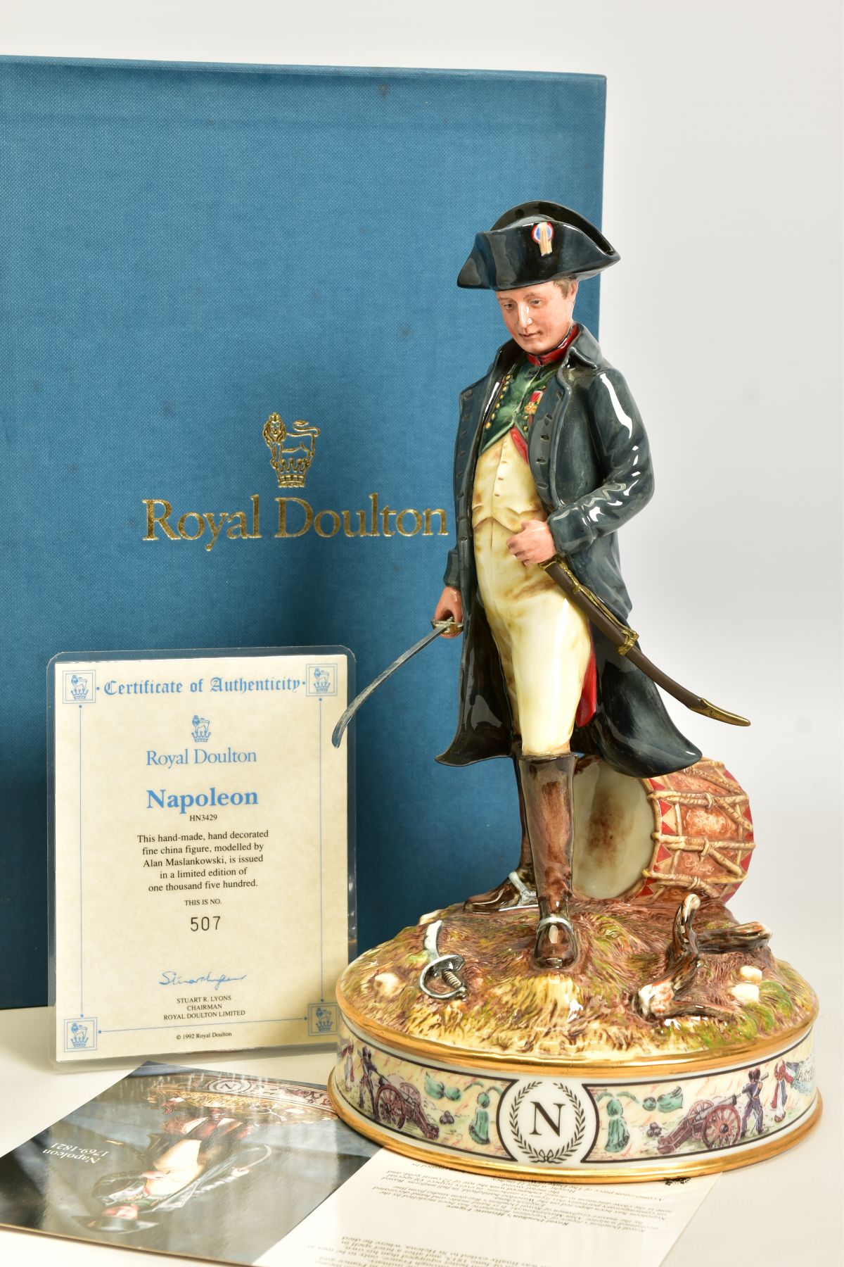 A ROYAL DOULTON LIMITED EDITION FIGURE, 'Napoleon' HN3429, modelled by Alan Maslankowski, No 507/