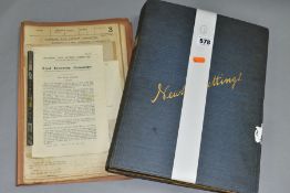 LICHFIELD SOCIAL HISTORY. WW1, a scrapbook containing many official documents (Forms, Posters,