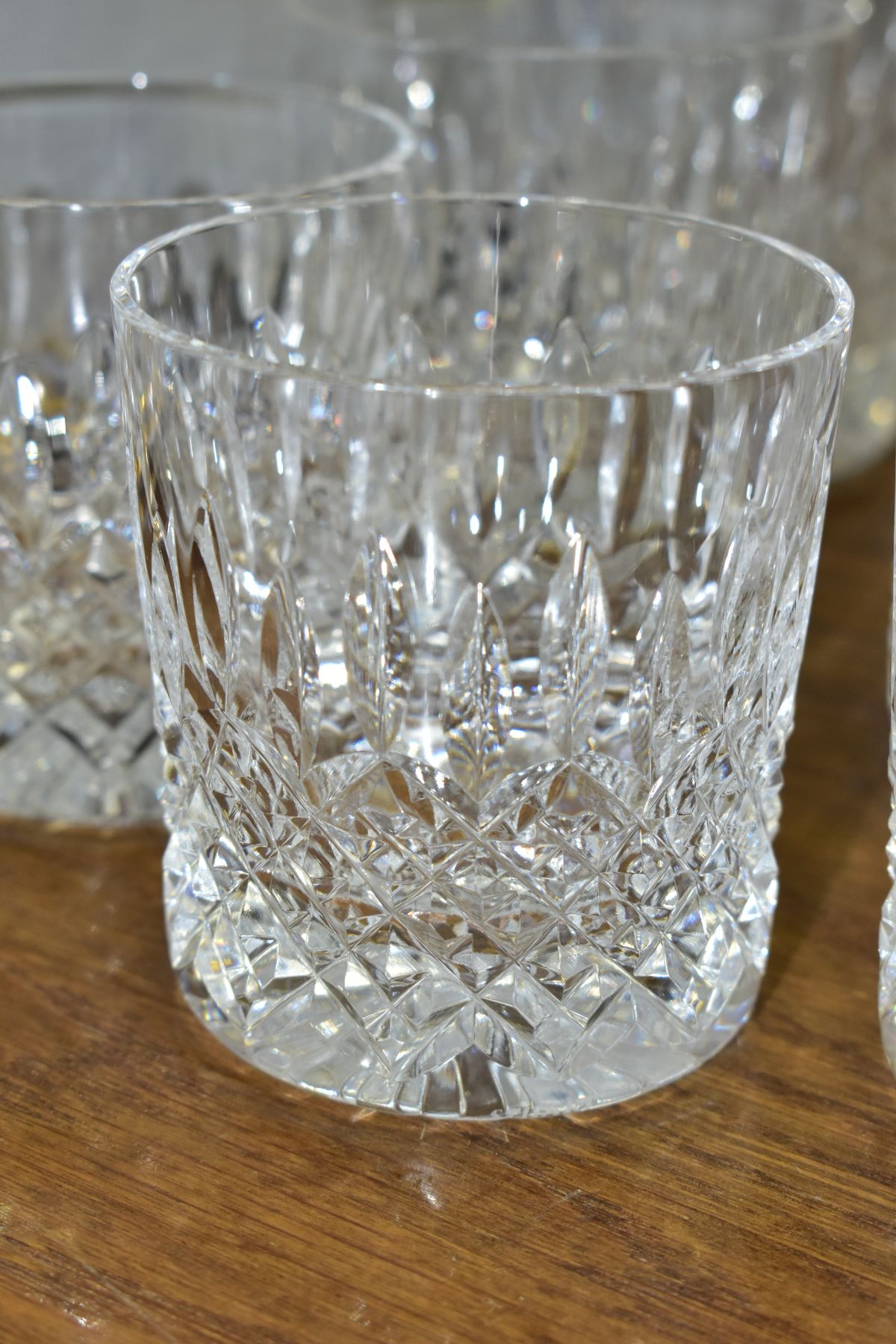 A SUITE OF STUART CRYSTAL DRINKING GLASSES AND A STUART CRYSTAL DECANTER, the decanter of bell shape - Image 9 of 11