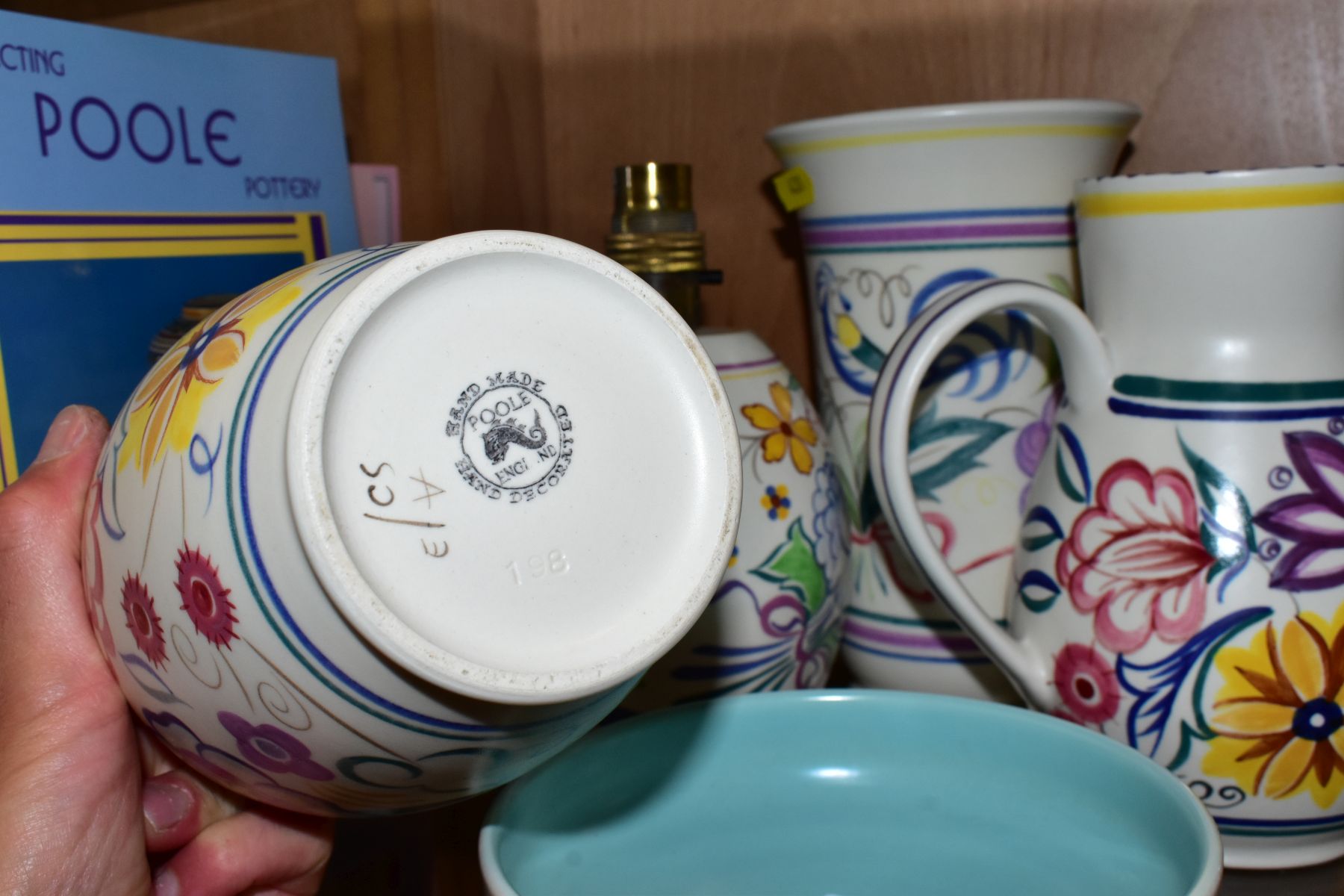 FIVE PIECES OF POOLE POTTERY AND A BOOK 'COLLECTING POOLE POTTERY' BY ROBERT PRESCOTT-WALKER, the - Image 8 of 8