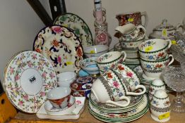 SPODE CHELSEA ROSE TEA/DINNER WARES, ETC, comprising six cups and saucers, six side plates, six