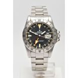 A GENTLEMAN'S ROLEX OYSTER PERPETUAL DATE EXPLORER II ref. 1655 STAINLESS STEEL WRISTWATCH, black