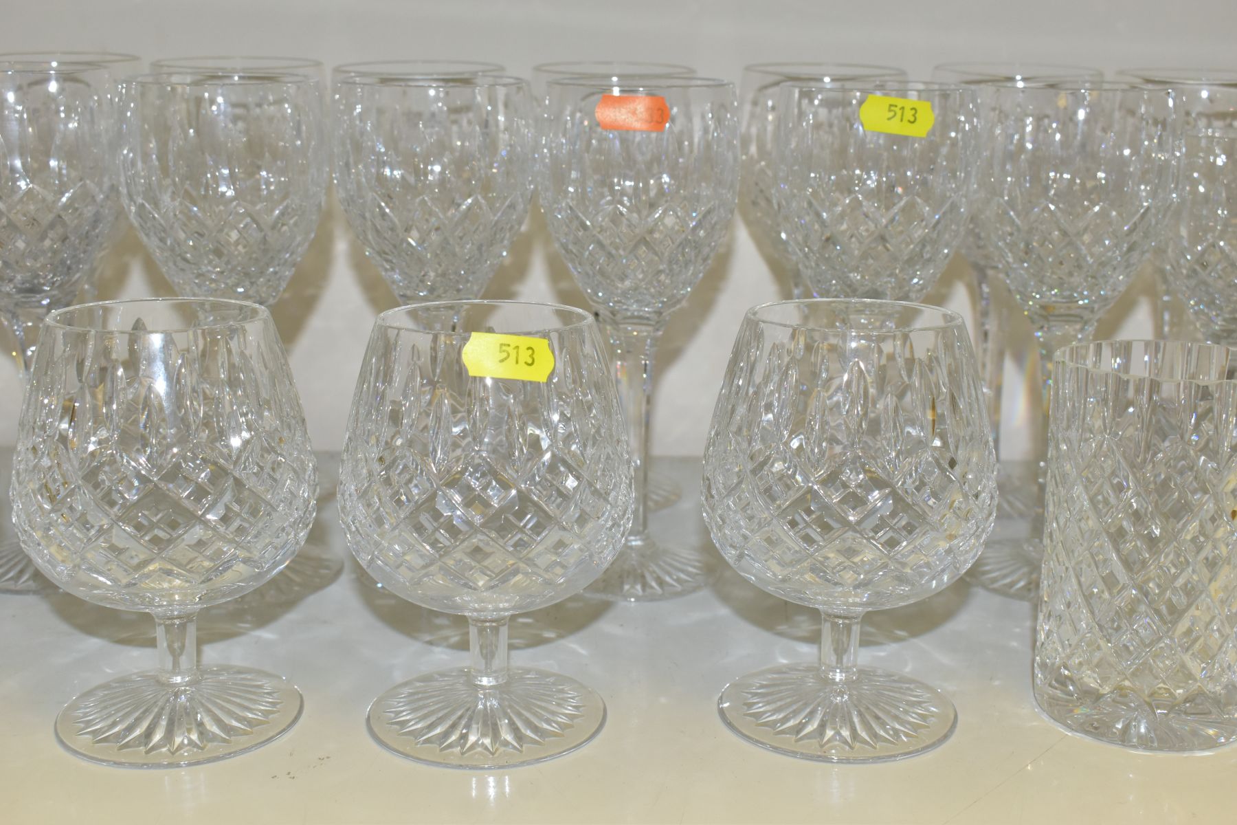 A QUANTITY OF DRINKING GLASSES, etc, including some Stuart Crystal, majority unbranded, includes - Image 3 of 7