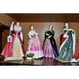 FOUR ROYAL DOULTON LIMITED EDITION QUEENS OF THE REALM FIGURES, comprising 'Queen Elizabeth I'