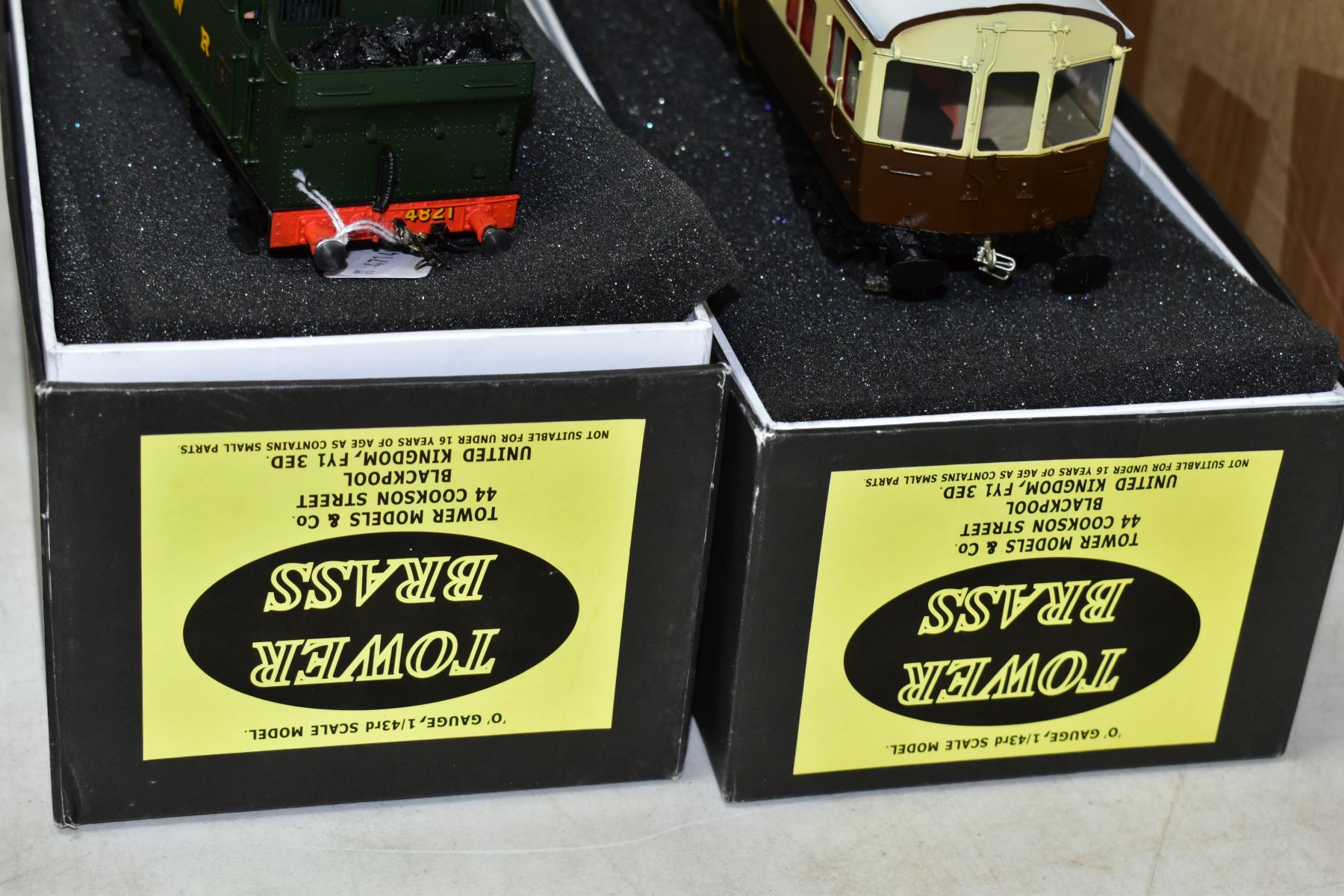 TWO BOXED TOWER MODELS BRASS 0 GAUGE G.W.R. MODEL RAILWAY ITEMS, class 14XX tank locomotive, No - Image 10 of 10