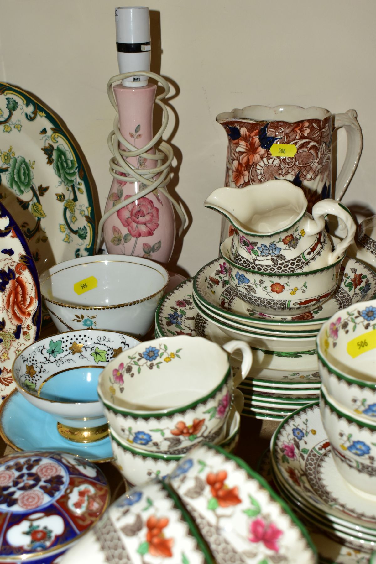 SPODE CHELSEA ROSE TEA/DINNER WARES, ETC, comprising six cups and saucers, six side plates, six - Image 3 of 7