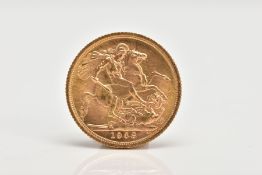 A 22CT FULL GOLD SOVEREIGN, Queen Elizabeth II 1968