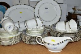 A BOXED ST ANDREWS GEOMETRIX PATTERN DINNER SERVICE, (designed by Doulton & Company), comprising