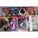 KERRANG! MAGAZINE, Issues 1-7 and No 9, all appear complete and in good condition except No 1 has
