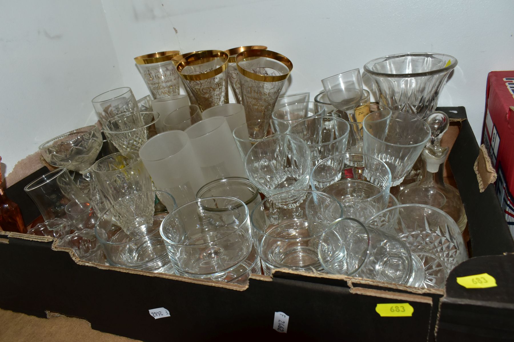 SIX BOXES OF CERAMICS AND GLASSWARE, including Queensberry part coffee service, assorted serving - Image 5 of 7
