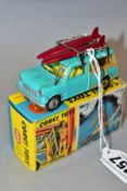 A BOXED CORGI TOYS MINI COUNTRYMAN SURFING, No 485, missing figure and leaflet, minor damage to roof