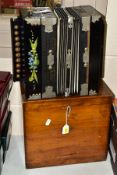 A LATE 19TH CENTURY CASED GERMAN IMPERIAL MARCELLA VOX HUMANA ACCORDIAN, with ten buttons,