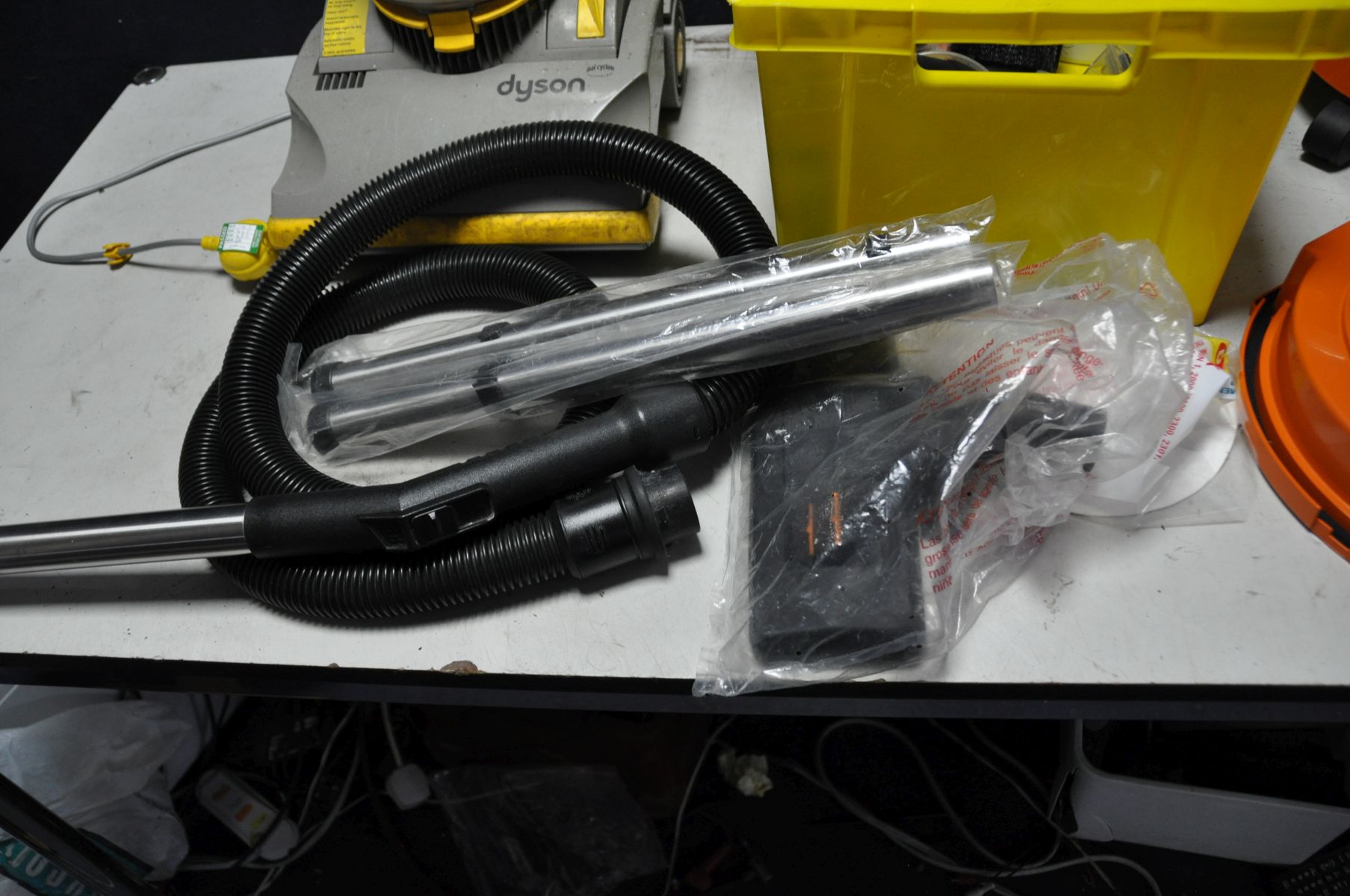A VAX POWA 4000 WET AND DRY VACUUM CLEANER with tray of accessories and a Dyson DC01 vacuum - Image 4 of 5