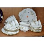 ROYAL ALBERT 'HAWORTH' TEASET, comprising cake/sandwich plate, milk jug, sugar bowl, six teacups,