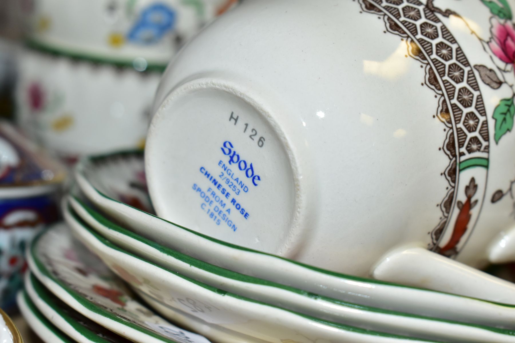 SPODE CHELSEA ROSE TEA/DINNER WARES, ETC, comprising six cups and saucers, six side plates, six - Image 5 of 7